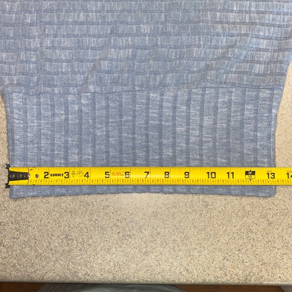 Almost Famous Womens Dolman Sleeves Lattice Back Pullover Blue Blouse Size M - Picture 8 of 9